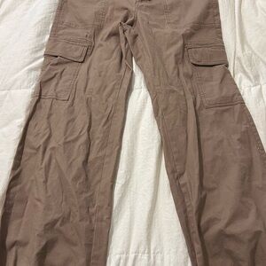 Wild Fable Women’s Mid-Rise Flare Brown Cargo Pants- Medium